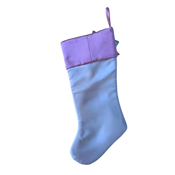 Y2K VINTAGE MARTHA STEWART HOLIDAY STOCKING CREAM SATIN POINSETTIA COTTAGECORE - Picture 4 of 8